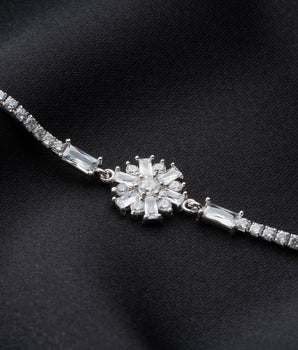 Snowflake Bracelet - 925 Sterling Silver - Handmade - Minimalist - Dainty
