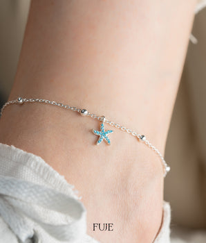 Starfish Anklet - 925K Silver - Summer Jewelry - Dainty Anklet - Anklet for Women - Birthday Gift - Jewelry for Beach