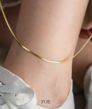Foxtail Anklet - 925 Sterling Silver - Handmade Minimalist Dainty Anklet - Birthday Gift - Summer Jewelry - Anklet for Beach