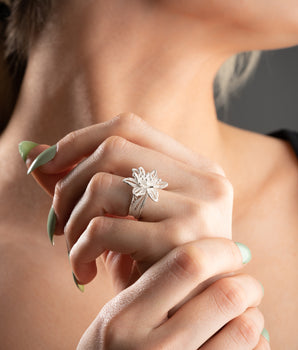 Floral Silver Ring