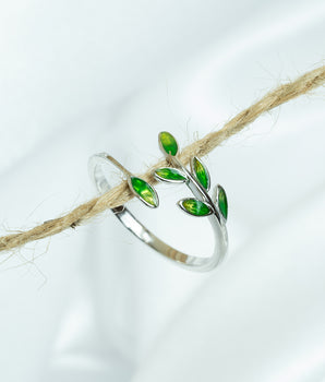 Peace Ring - Olive Brach Ring - 925 Sterling Silver - Birthday Gift for Her