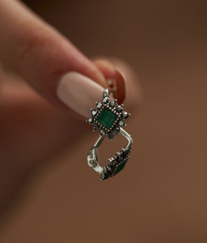 Sapphire Earrings - Ruby Earrings - Emerald Earrings - Lozenge Design - 925 Sterling Silver - Handmade Jewellery - Birthday Gift - Christmas Gift