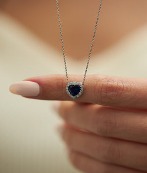 Heart Necklace - 925K Silver - Handmade Jewelry - Birthday Gift