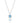 round turquoise stone silver necklace