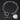 There is a bracelet in a on black ground.