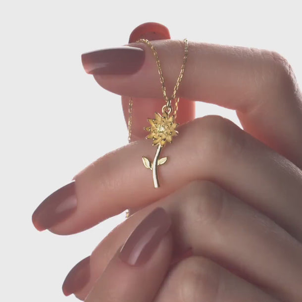 Birth Flower Necklace for Women, Unique Birthstone Pendant, Handmade Minimalist Necklace, Floral Jewelry, Birthday Gift for Her, Zodiac
